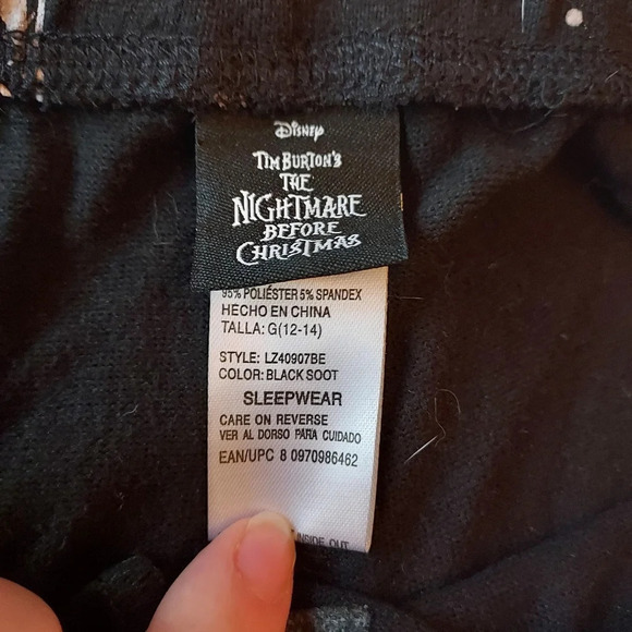 Nightmare Before Christmas Pajama Lounge Joggers Size L (12-14) - Picture 9 of 10